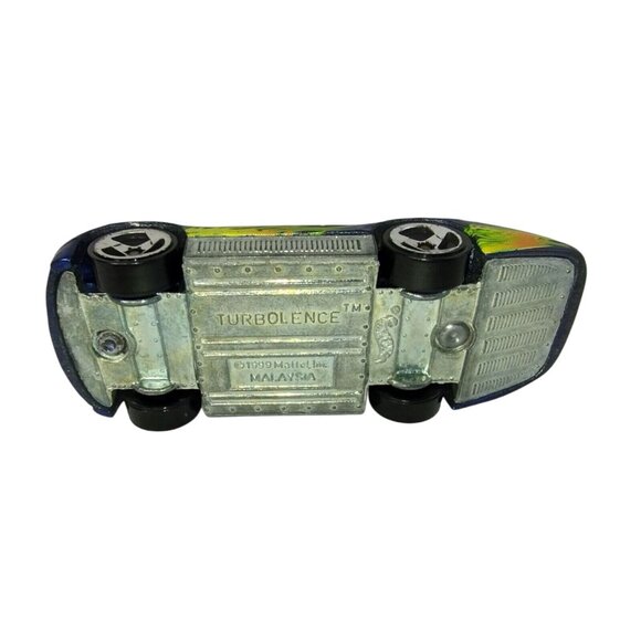 Hot Wheels Turbolence Blue with Flames Vintage 1999 Loose Diecast Car - Picture 7 of 7